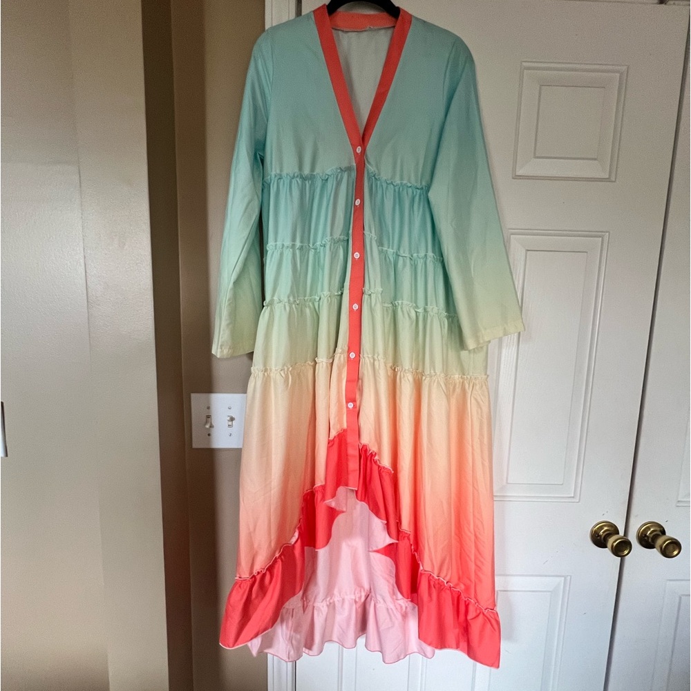 Colorful high low dress